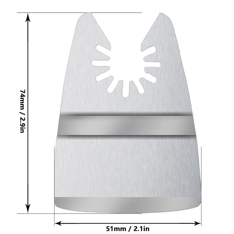 BBYPP 14pcs Oscillating Scraper Blades 2 Inch, Universal Oscillating Tool Multitool Rigid Scraper Blades for Carpet Tile Adhesives - Image 2